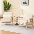 Upholstered Living Room Chair with Curved Armrests - Choice of Color