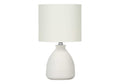 Modern Table Lamp with Ceramic Base and Ivory Shade - Cream