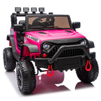 24V Kids Ride-On Car with Remote Control and Bluetooth - Rose Pink