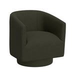 Fabric Swivel Accent Chair with Compact Design - Light Blue, Dark Green, White, Gray, Blue
