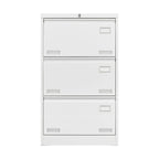 Locking Metal Filing Cabinet 3 Drawer - Multiple Sizes, Black or White