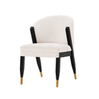 Ola Dining Chair with Solid Elm Wood Frame and High-Density Foam - Beige, Gray, or Dark Gray