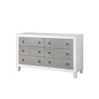 Katia Weathered Dresser with Full-Extension Drawers - White