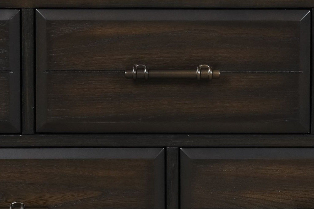 Mahogany 9 Drawer Dresser with Ample Storage - Mahogany