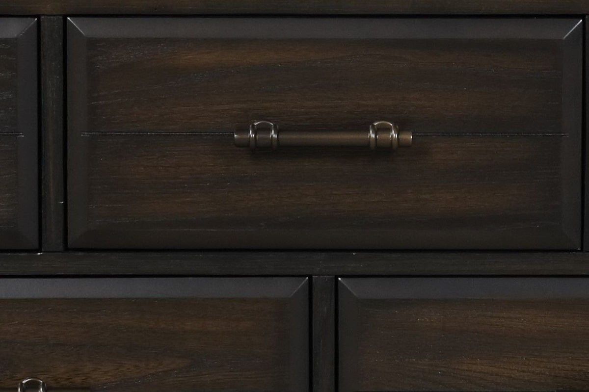 Mahogany 9 Drawer Dresser with Ample Storage - Mahogany