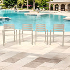 Iron Terrace Dining Chairs with Ecoating Finish - Cream Color