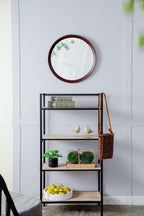 Transitional Mango Wood Wall Mirror with Frame - Multiple Colors