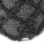 Handcrafted Wool and Cotton Pouf with Durable Construction - Brown