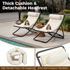 Outdoor Folding Chair Set with Adjustable Backrest – Black or Yellow