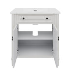 Vintage Bathroom Vanity With Sink and Soft-Close Doors - Dark Gray or White