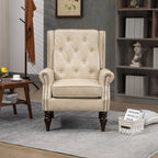 Modern Accent Armchair with Sturdy Wood Legs - Multiple Colors