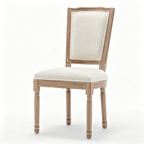 Farmhouse Solid Wood Frame Dining Chairs with Cushioned Seat