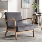 Mid-Century Modern Accent Chair with Cushioning - Multiple Colors