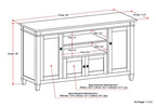 Solid Wood TV Media Stand with Ample Storage - Dark Brown