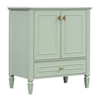 Freestanding Vanity with Drawer & Soft Close Doors - Green or White