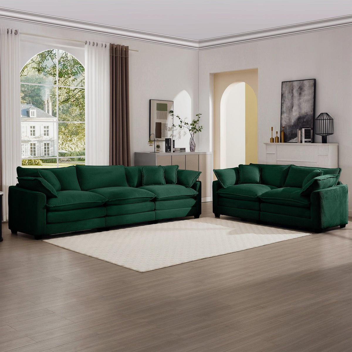 Oversized Deep-Seat Fabric Sofa & Chair Sets