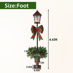 2 Pack Pre-Lit Christmas Lamp Post Decor