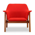 Weave Accent Armchair with Wood Frame - Gray, Beige, or Orange