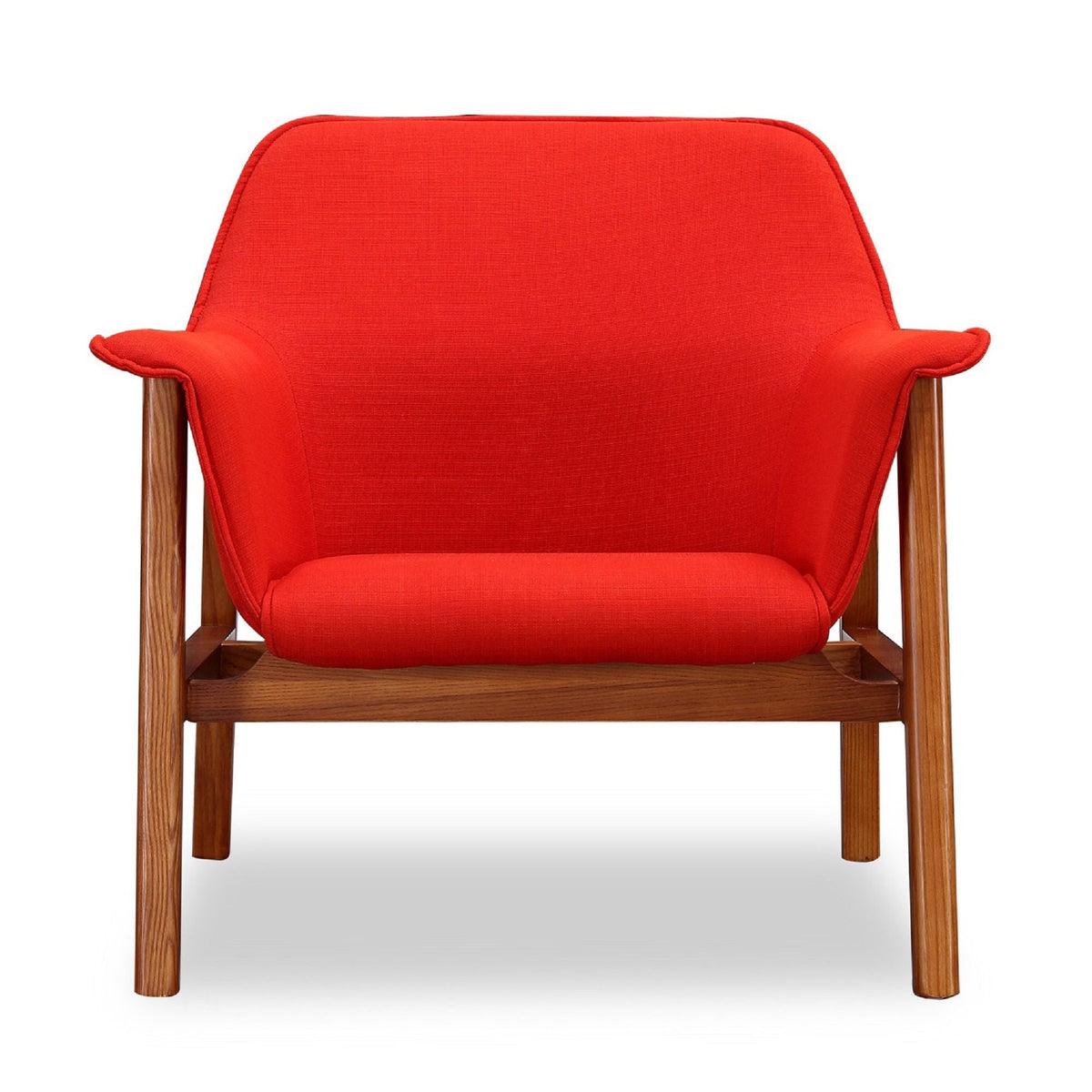 Weave Accent Armchair with Wood Frame - Gray, Beige, or Orange