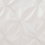 Tufted Semi-Sheer Shower Curtain with Tufted Texture - White