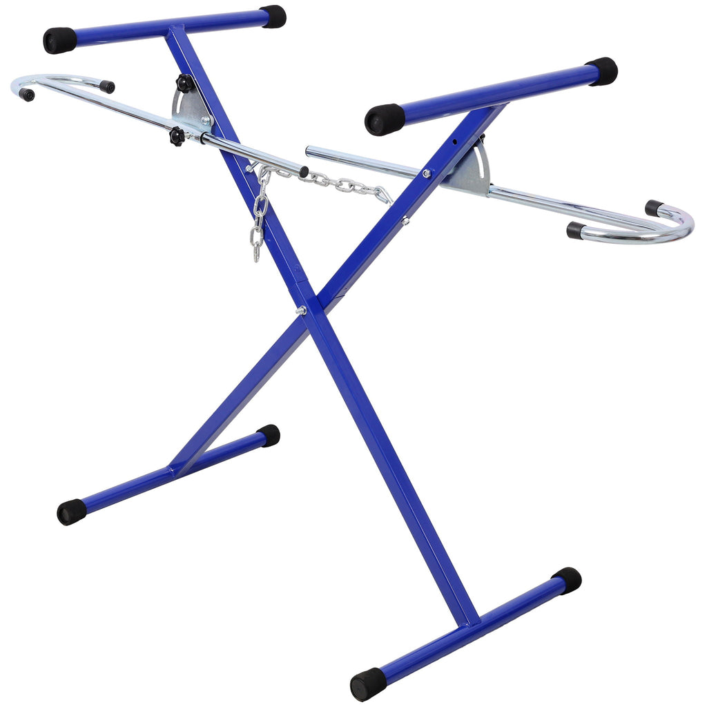 Lightweight Folding Bumper Stand with Adjustable Height - Blue