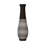 Tall Artificial Rattan Floor Vase with Two-Tone Finish - Black / Gray