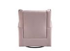 Pink Swivel Glider Chair with Nailhead Trim - Tamaki
