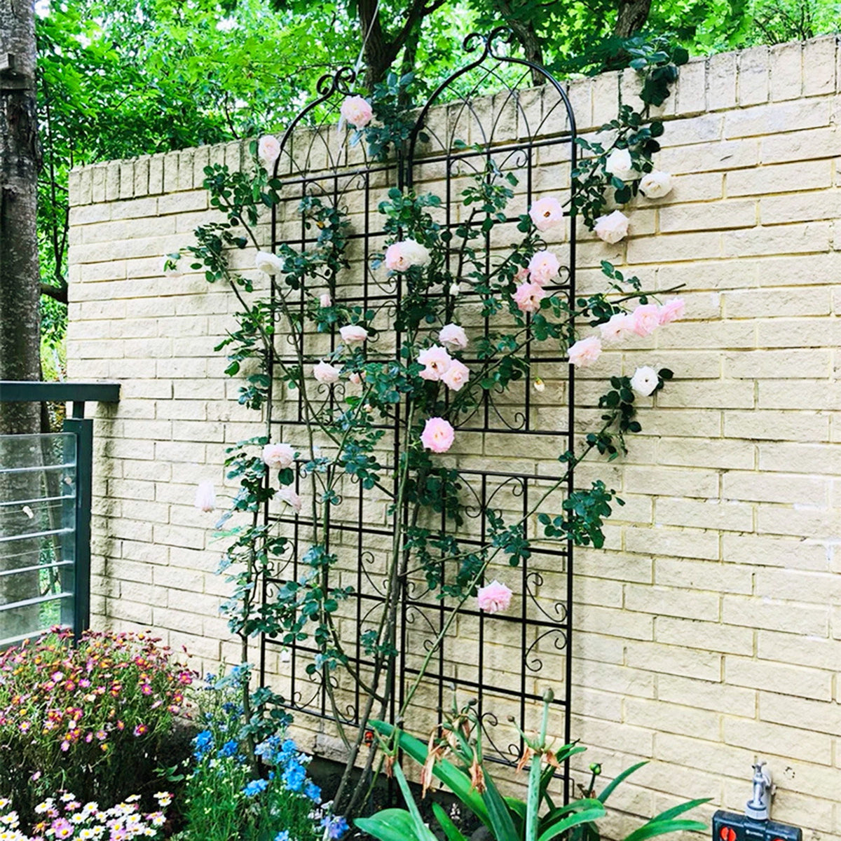 Metal Garden Rustproof Trellis for Climbing Plants – Outdoor Flower Support
