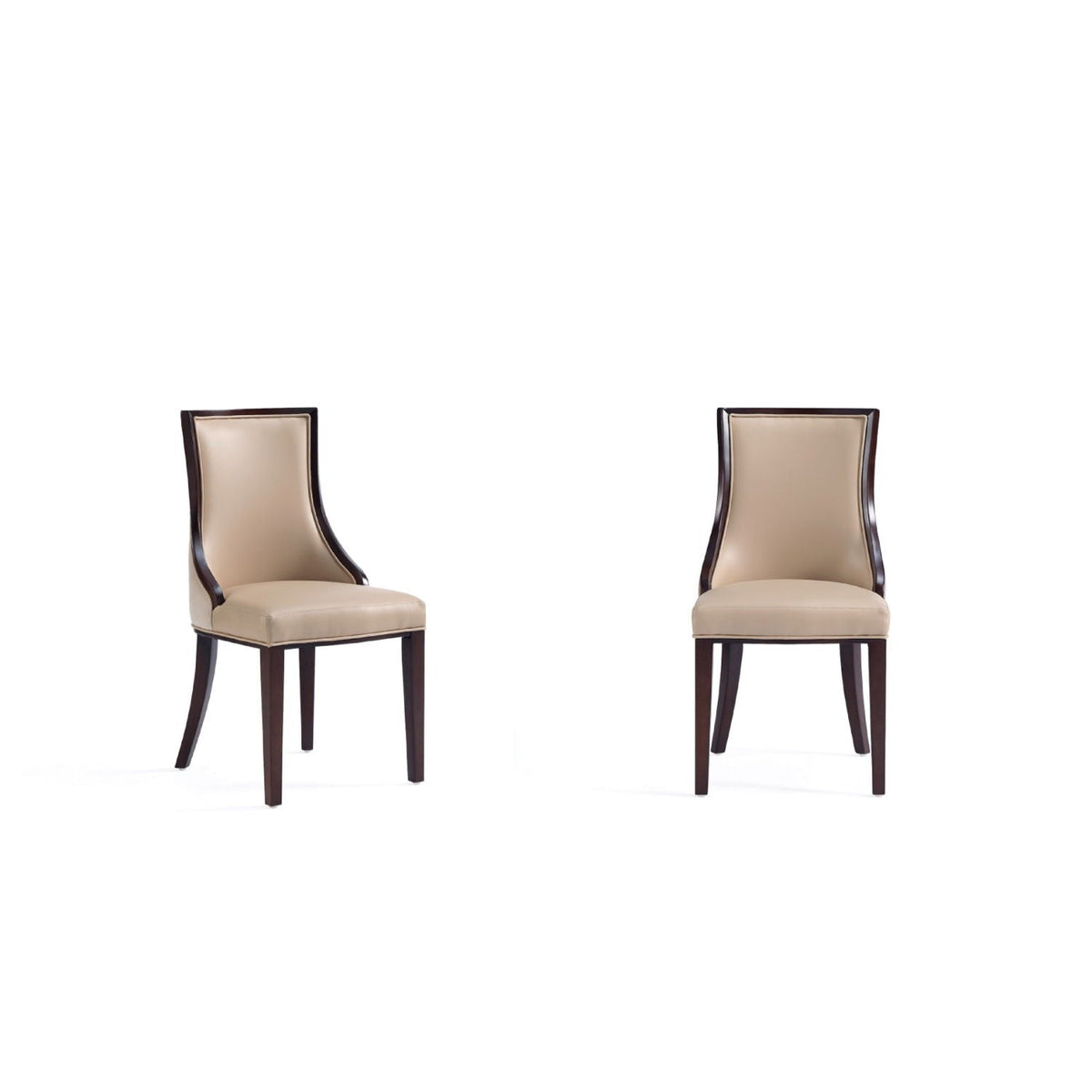 Grand Dining Chair Set with Solid Beech Wood Frame - Beige or Gray