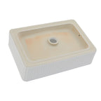 Modern Ceramic Vessel Bathroom Sink with Stain Resistance - White