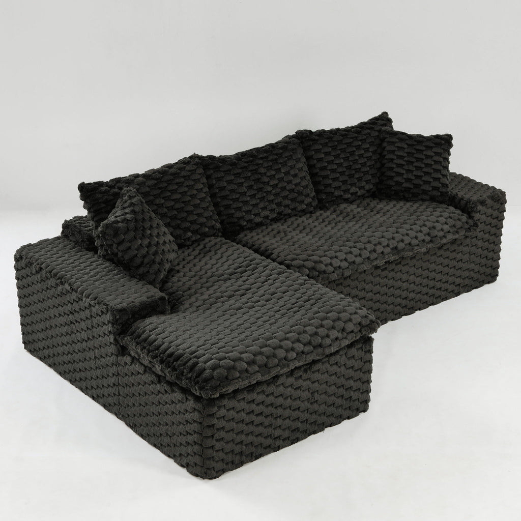 Convertible Modular Sectional Sofa with Twin Seat and Chaise - Multiple Colors