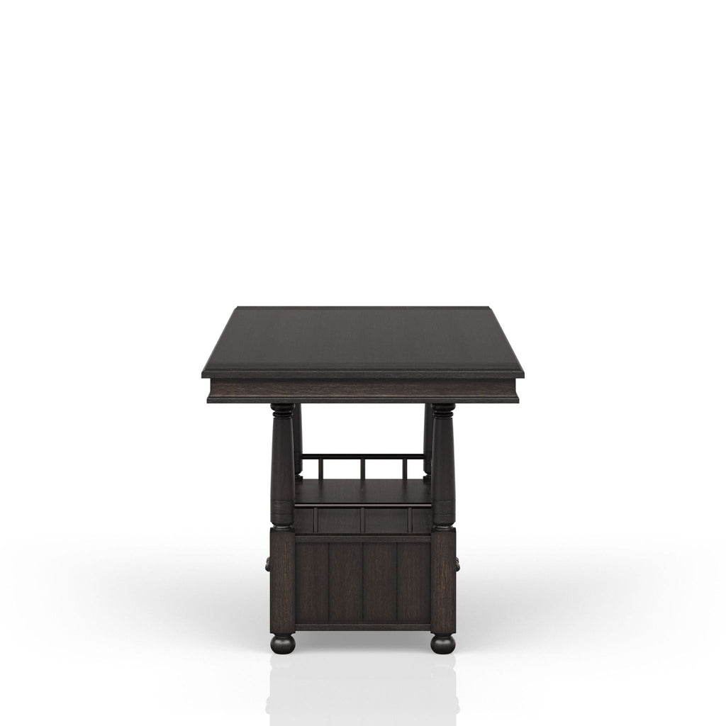Counter Height Dining Table with Storage Shelf - Coffee