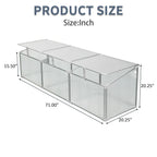 Polycarbonate Greenhouse with Durable Aluminum Frame - Silver