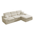 Corner Chaise Sofa with High Backrest - 2 Piece Living Room Set