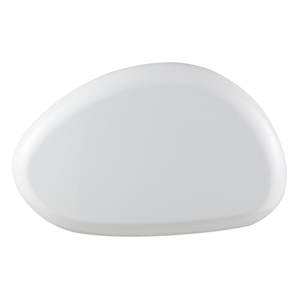 High Gloss End Table with Durable Synthetic Wood - White