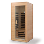 Hemlock Infrared Sauna with Bluetooth & LED Lighting - Natural Wood