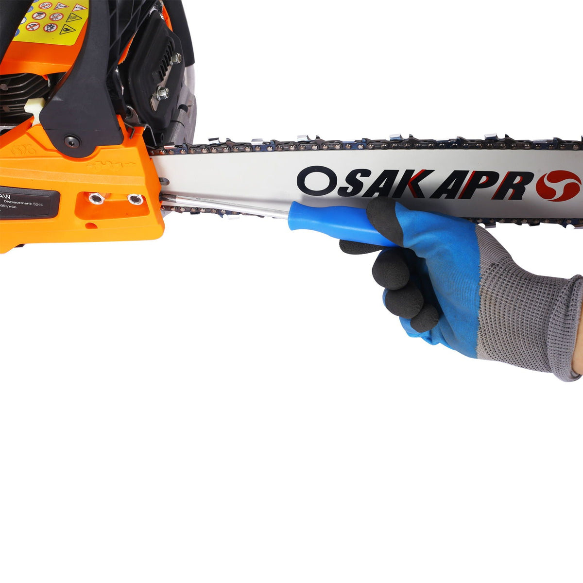Professional Gasoline Chainsaw with 20-Inch Bar - Orange
