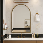 Arched Mirror with Shatterproof Glass - Silver or Gold