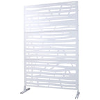 Metal Privacy Screen Room Divider with Durable Construction - Black, White, Dark Brown