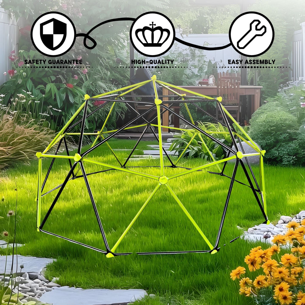 10 Sided Climbing Frame with Colorful Stones - Green