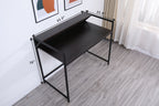 Black Modern Console Table with Wood & Metal Construction - 43.5" W