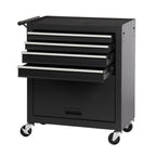 4-Drawer Rolling Tool Chest Cabinet with Wheels - Black