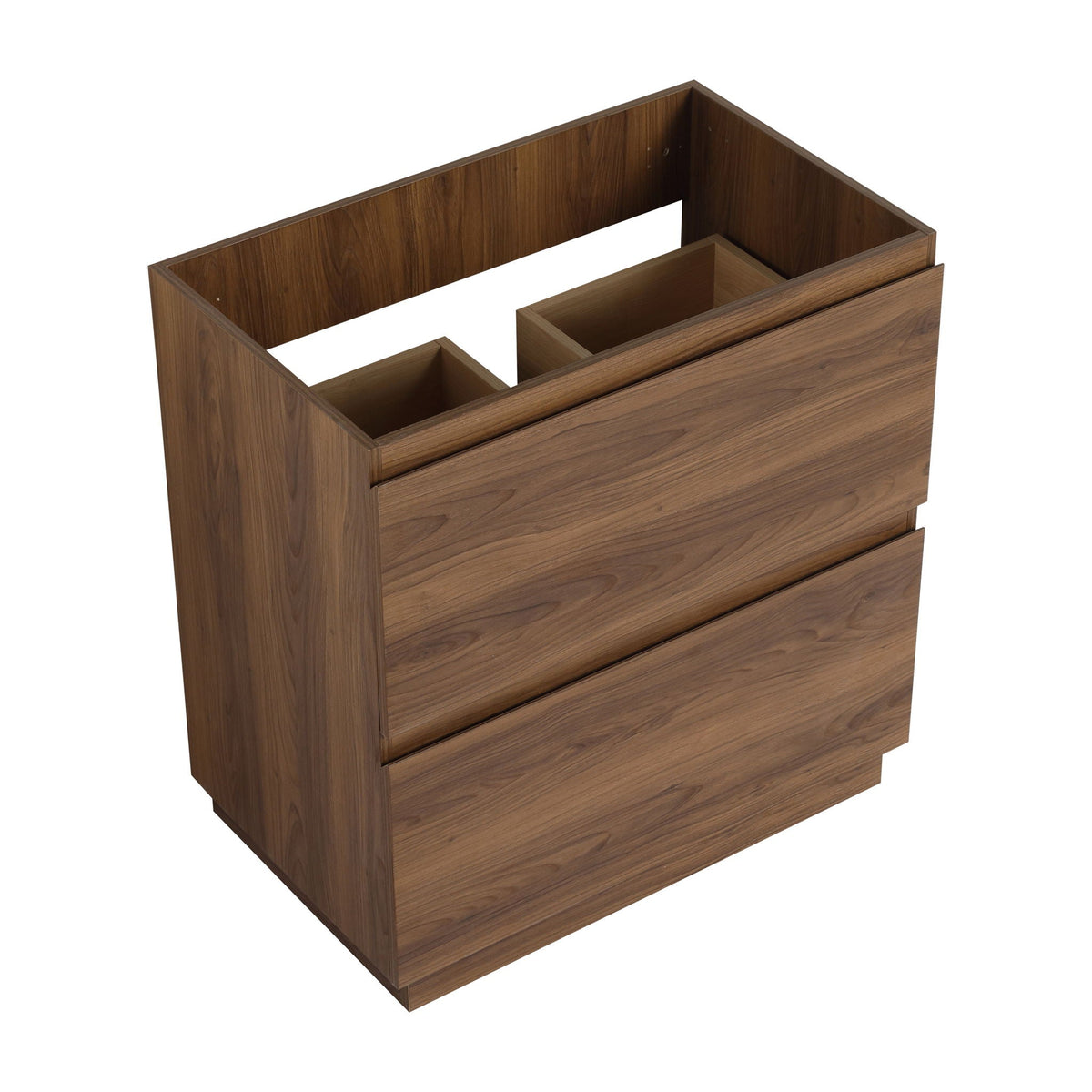 Modern Freestanding Bathroom Vanity Cabinet with Double Drawer - Light Brown or Dark Brown