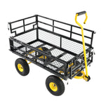 Outdoor Wagon Cart with Metal Frame - Green