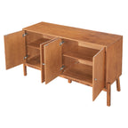 Vintage Sideboard Buffet Cabinet with 4 Doors - Brown or Natural