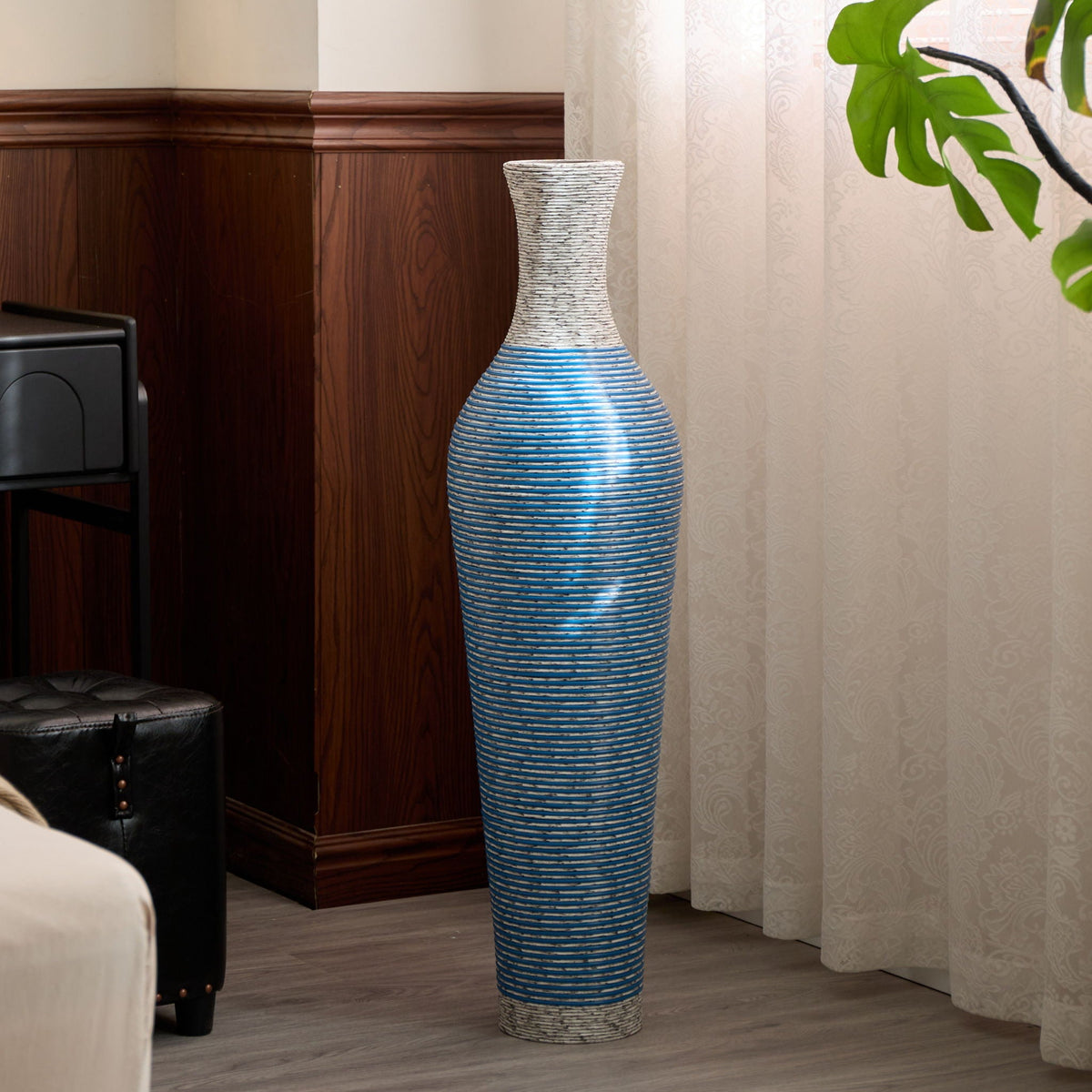 Classic And Neat Floor Vase with High Independent Stand - Multiple Colors