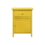 1 Drawer / 1 Door Nightstand with Durable Wood Construction - Multiple Colors