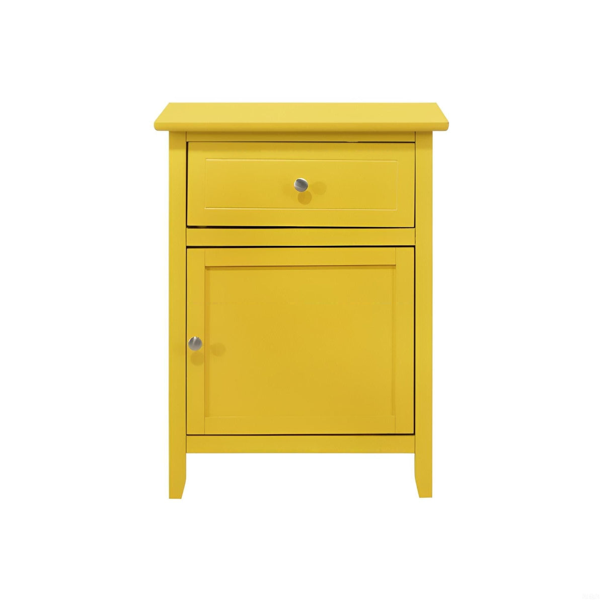 1 Drawer / 1 Door Nightstand with Durable Wood Construction - Multiple Colors