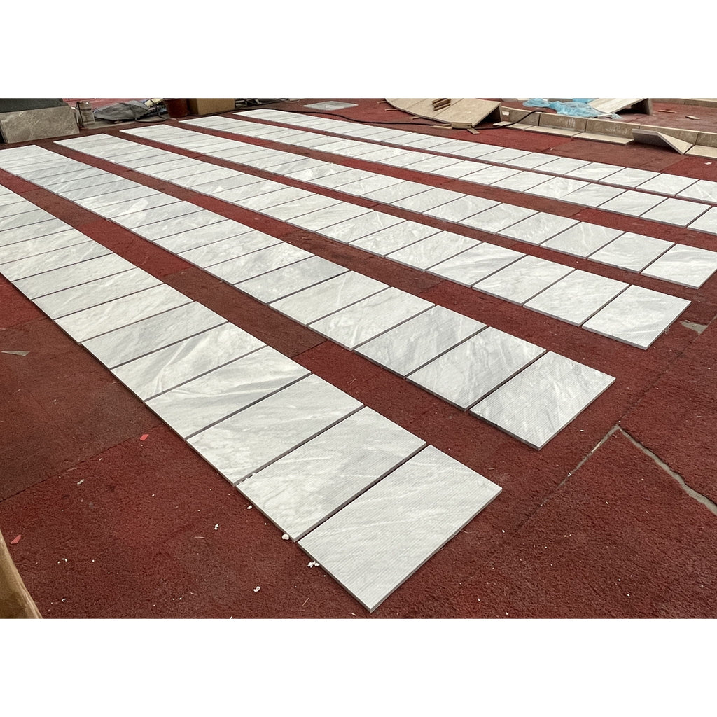 Textured 3D Decorative Tiles with Polished Marble Surface - Yellow, Gray, or White
