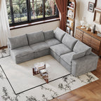 Cloud Sofa with Removable Cushion - Corduroy Fabric